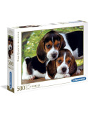 Clementoni 30289. Puzzle de 500 piezas de pareja de Beagles. 49x36cm