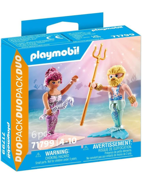 Playmobil Special Plus 71796. Sirena y Tritón. 4-10 años