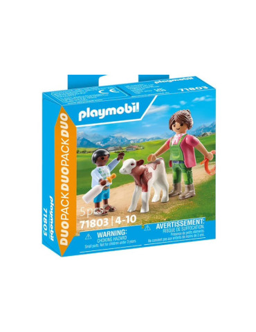 Playmobil Duo Pack 71803. Granjero con ternero. 4-10 años