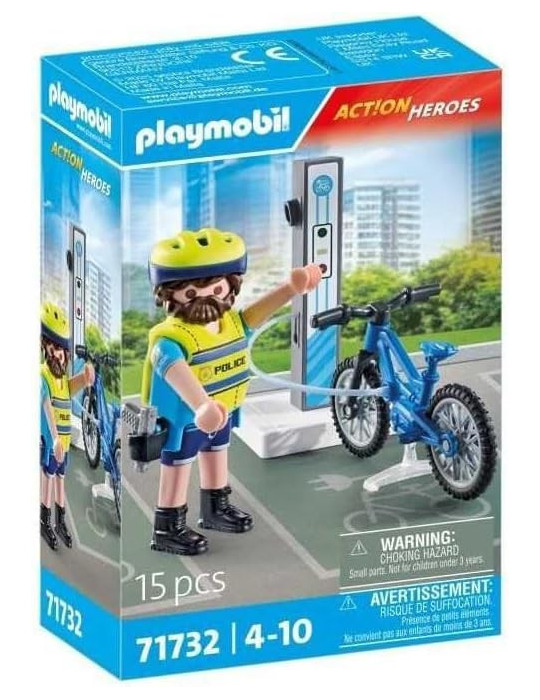Playmobil Action Heroes 71732. Patrulla en bicicleta. 4-10 años