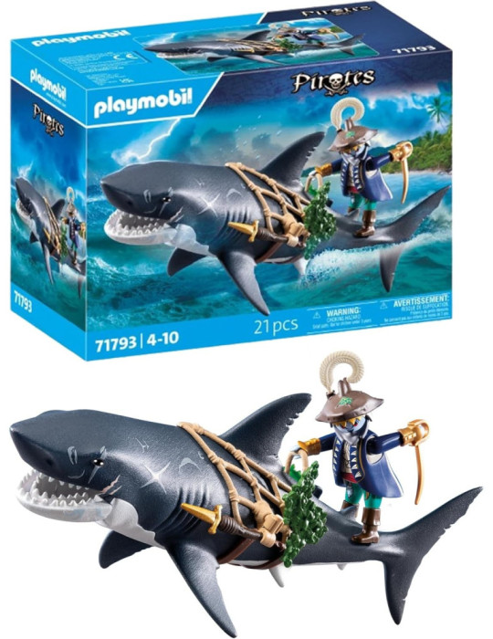 Playmobil Pirates 71793. Peligro con el tiburón Gigante. 4-10 años