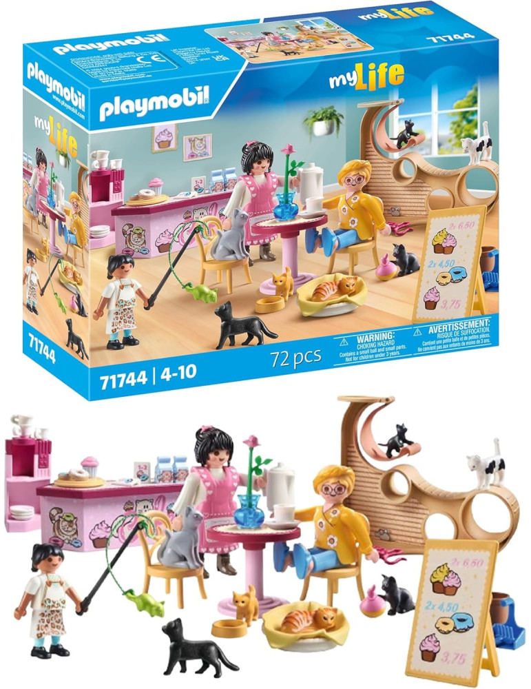 Playmobil MyLife 71744. Café de Gatos. 4-10 años