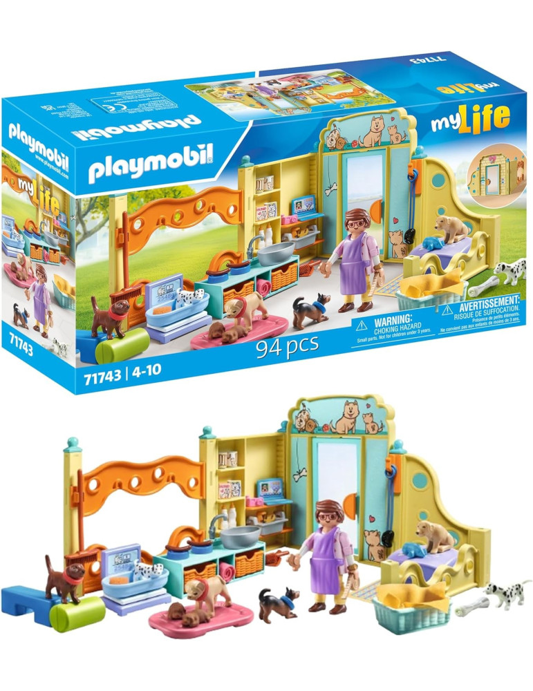 Playmobil MyLife 71743. Guardería de cachorros. 4-10 años