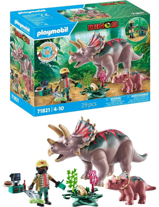 Playmobil Dinos 71821. Triceratops con cría. 4-10 años