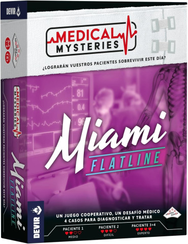 Devir BGMMMSP. Juego cooperativo Miami Flatline Medical Mysteries. 1-4 jug +14 años