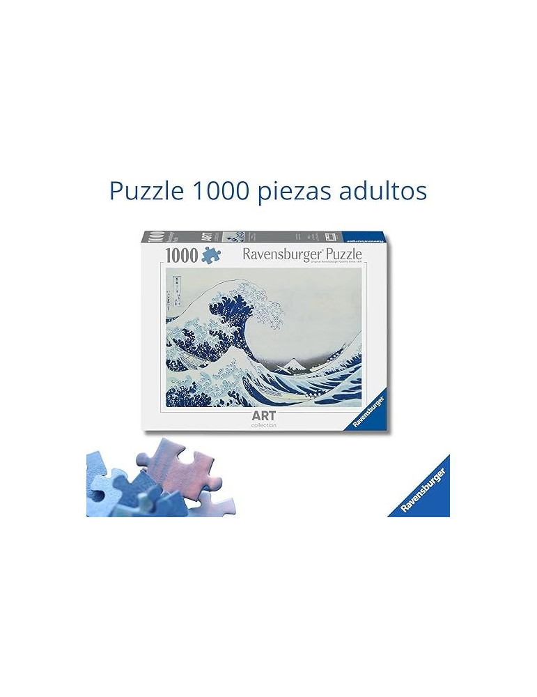 Ravensburger 00107. Puzzle de 1000 piezas de Gran Ola Kanagawa. 70x50cm