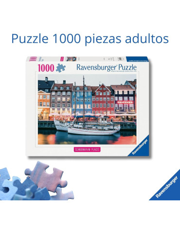 Ravensburger 00111. Puzzle de 1000 piezas de Copenhague, Dinamarca. 70x50cm