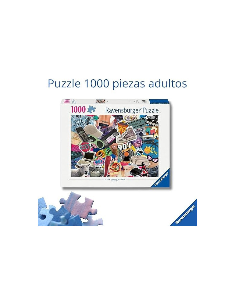 Ravensburger 00619. Puzzle de 1000 piezas de Los años 90. 70x50cm