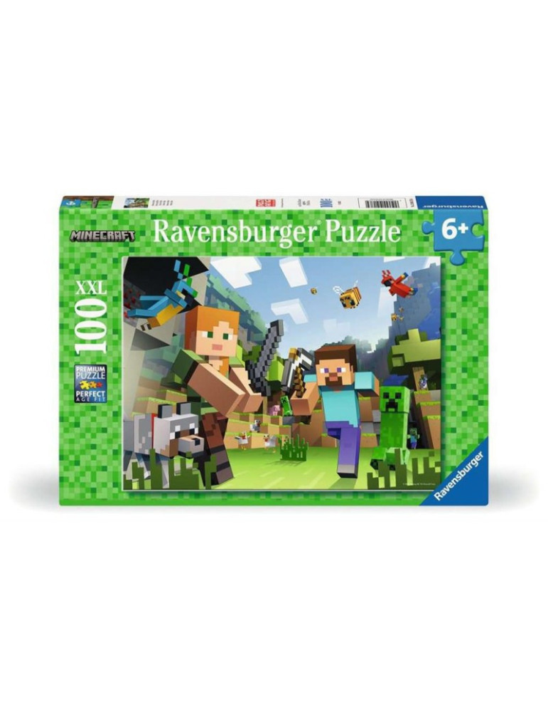 Ravensburger 04176. Puzzle de 100XXL piezas de Minecraft. 49x36cm