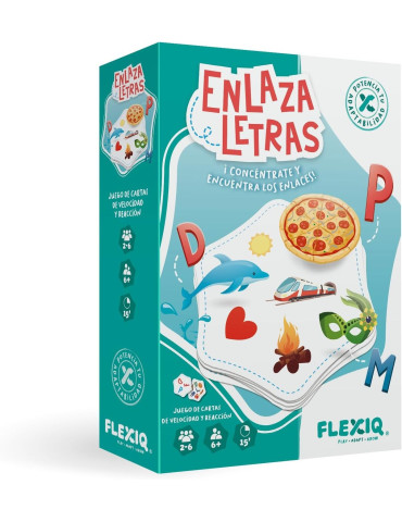 Flexiq FXG003. Juego de cartas Enlaza Letras. 2-6 jug +6 años