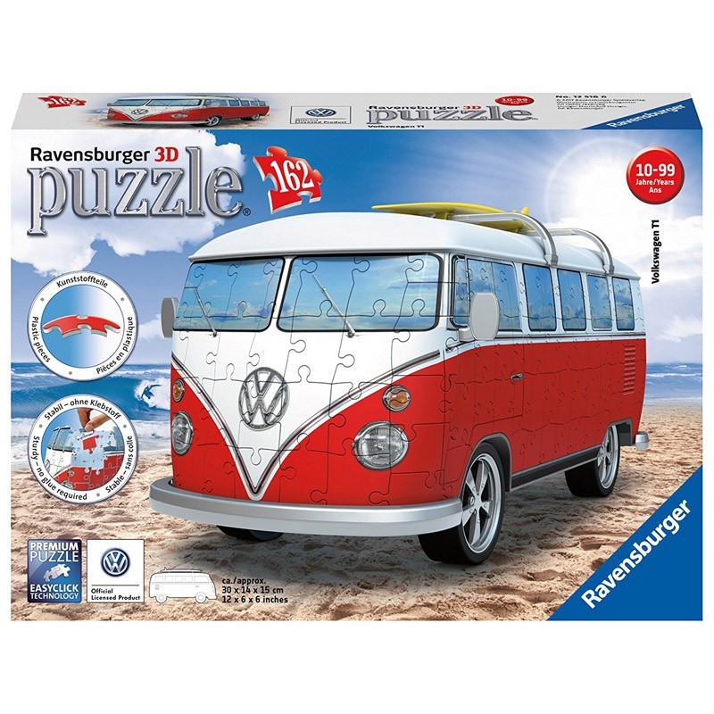 12516 Ravensburger. Puzzle 3D Volkswagen T1 162 Piezas
