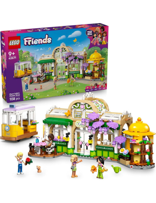 Lego Friends 42671. Café Botánico y Floristería. Más de 9 años. 1138 piezas