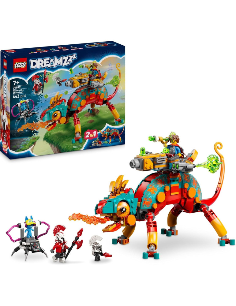 Lego DREAMZzz 60471. Camaleón Llameante de Mateo. Más de 7 años. 443 piezas