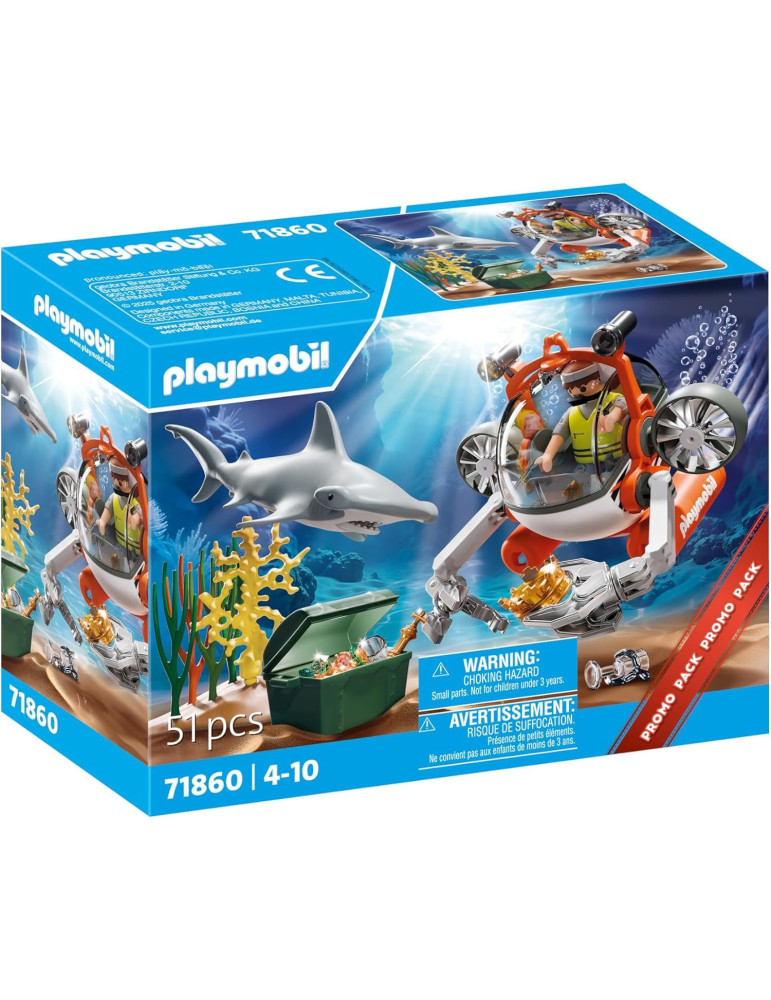 Playmobil Promo Pack 71860. Búsqueda del Tesoro con Submarino. A partir de 4 años
