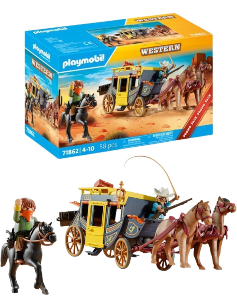 Playmobil Promo Pack 71862. Diligencia del Salvaje Oeste. A partir de 4 años