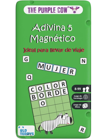 The Purple Cow PC6787. Juego de viaje magnético Adivina 5. 2jug +8 años