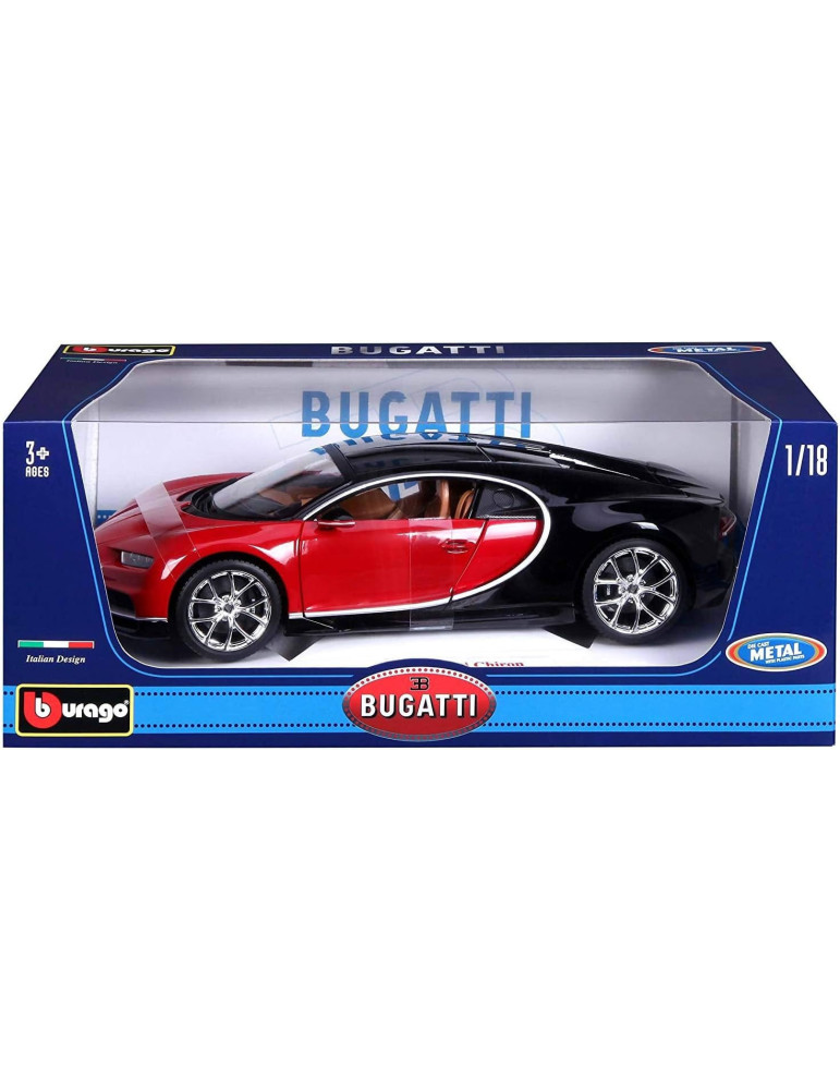 Burago 11040RD. Coche Bugatti Chiron Rojo. Escala 1/18