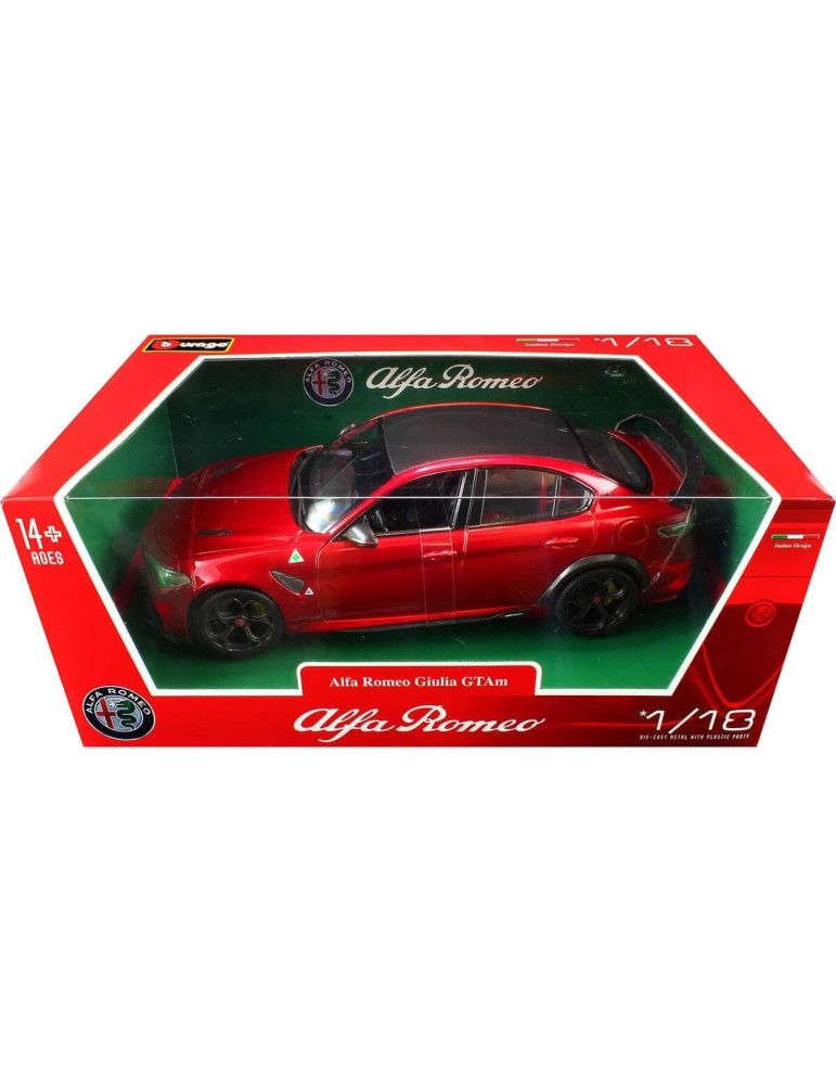 Burago 11049. Coche Alfa Romeo Giulia GTAm Rojo. Escala 1/18
