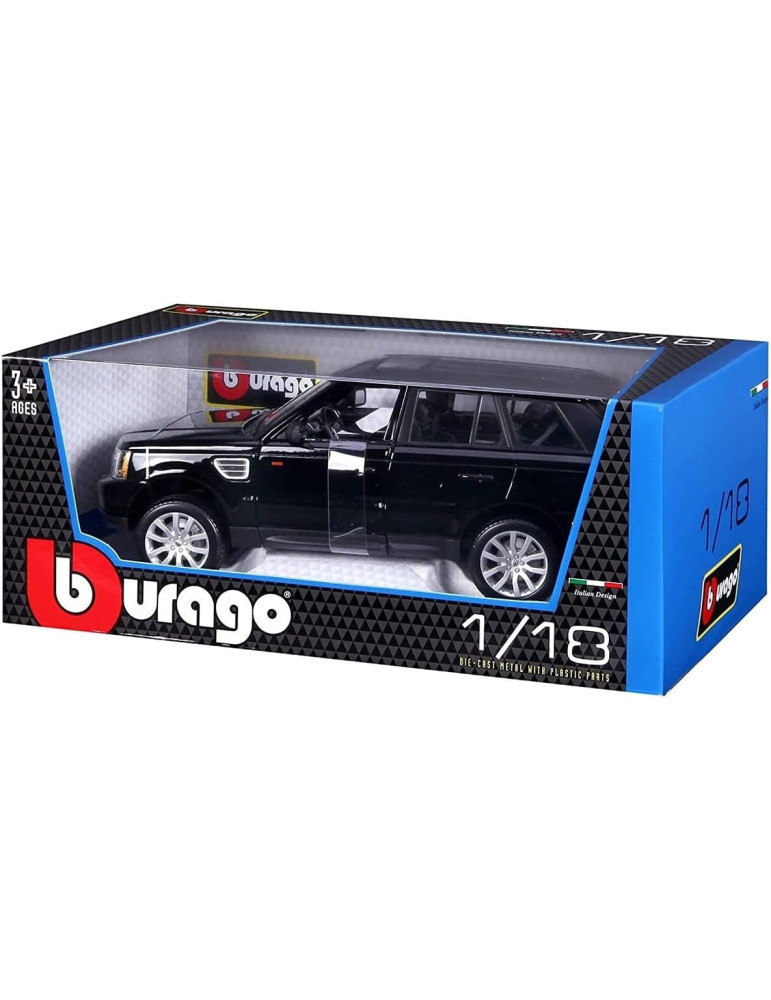 Burago 12069. Coche Range Rover Sport Negro. Escala 1/18