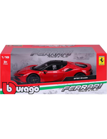 Burago 16015. Coche Ferrari SF90 Stradale Rojo. Escala 1/18 2