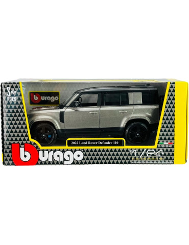 Burago 21101. Coche Land Rover Defender Gris. Escala 1/24 2