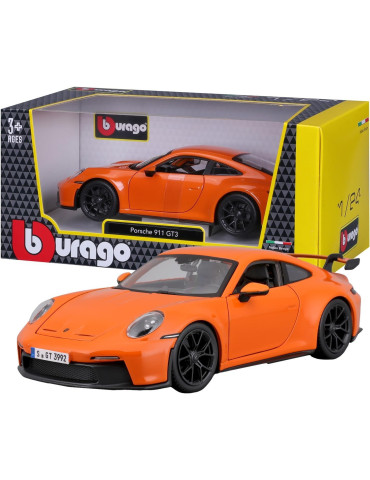 Burago 21104. Coche Porsche 911 GT3 Naranja. Escala 1/24