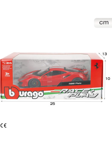 Burago 26026. Coche Ferrari 488 Pista Rojo. Escala 1/24 2