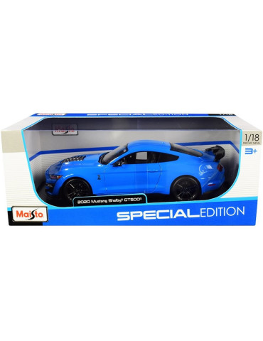 Maisto 31452BU. Coche Ford Mustang Shelby GT500 2020 Azul. Escala 1/18