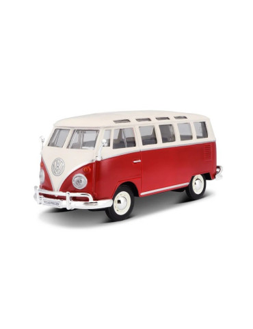 Maisto 31956RD. Coche  Volkswagen Van Samba Rojo. Escala 1/24
