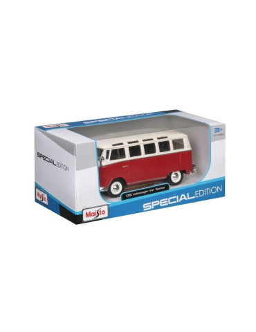 Maisto 31956RD. Coche  Volkswagen Van Samba Rojo. Escala 1/24 2