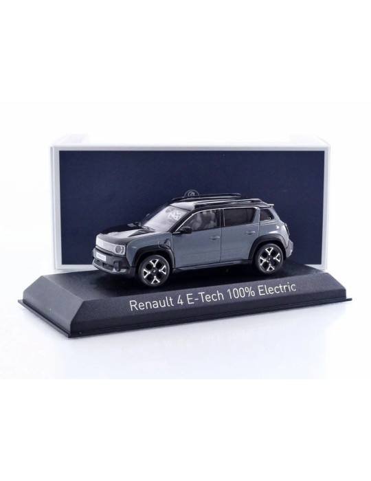 Norev 185521. Coche Renault 4 E-Tech Electric 2025 Azul Nube. Escala 1/18
