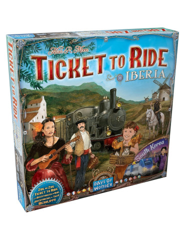 Days of Wonder DW720138 Juego de mesa ¡Aventureros al Tren! Iberia y Corea del Sur. 2-4jug. +8 años