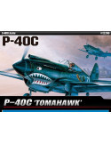 Academy 12280. Kit de maqueta de plástico Avioneta P-40C Tomahawk. Escala 1/48