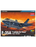 Academy 12561. Kit de maqueta de plástico F-35A "7 nations Air Force". Escala 1/72