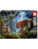 Educa 17662. Puzzle 1000 Piezas Tigres en el árbol