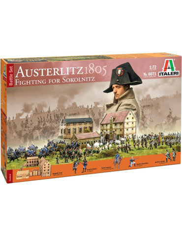 Italeri 1432. Kit de maqueta de plástico Diorama Austerlitz 1805 Fighting for Sokolnitz. Escala 1/72