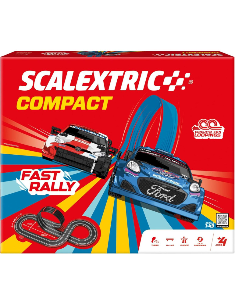 Circuito Scalextric Compact C10583. Fast Rally. 1/43