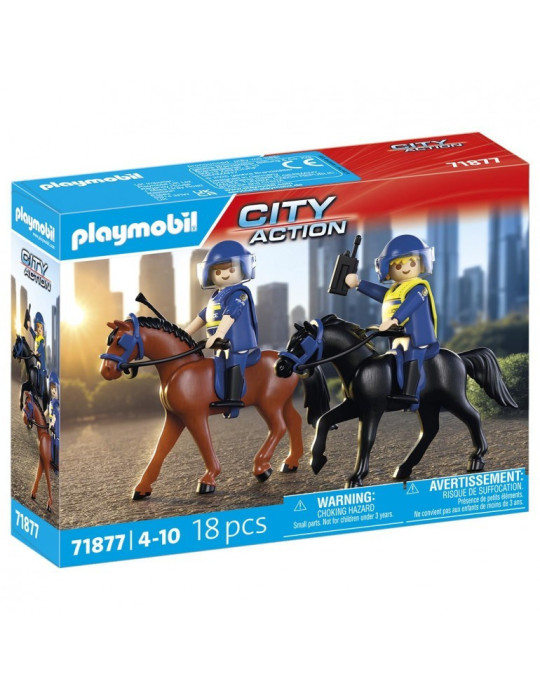 Playmobil City Action 71877. Escuadrón policial a caballo. A partir de 4 años