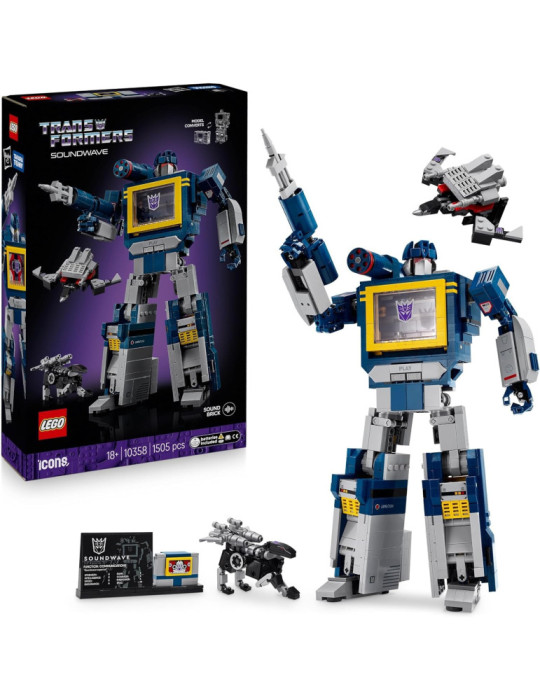 Lego Icons 10358. Transformers: Soundwave. Más de 18 años. 1505 piezas