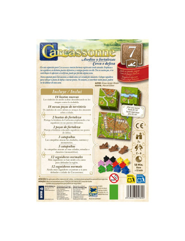 Devir BGCARAFPS. Expansión 7 de Carcassone "Asedios y Fortalezas". 2-5 jug +7 años 2