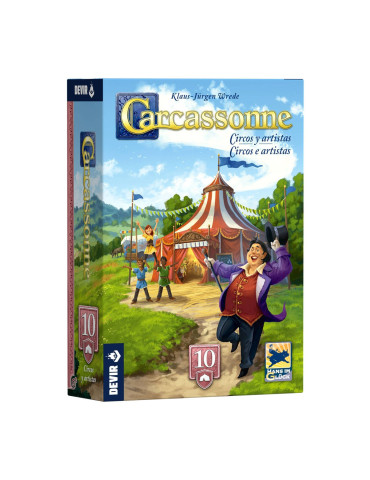 Devir BGCARCAPS. Expansión 10 de Carcassone "Circos y Artistas". 2-5 jug +7 años