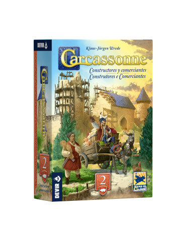 Devir BGCARCCPS. Expansión 2 de Carcassone "Constructores y comerciantes". 2-5 jug +7 años