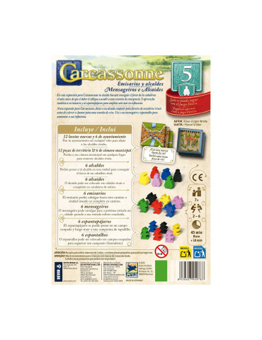 Devir BGCAREAPS. Expansión 5 de Carcassone "Emisarios y Alcaldes". 2-5 jug +7 años 2
