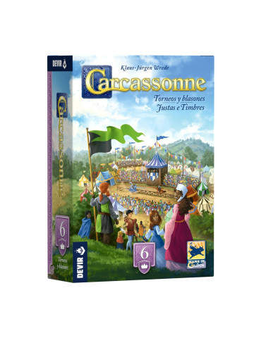 Devir BGCARTBPS. Expansión 6 de Carcassone "Torneos y Blasones". 2-5 jug +7 años