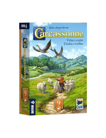 Devir BGCARVOPS. Expansión 9 de Carcassone "Viñas y Ovejas". 2-5 jug +7 años