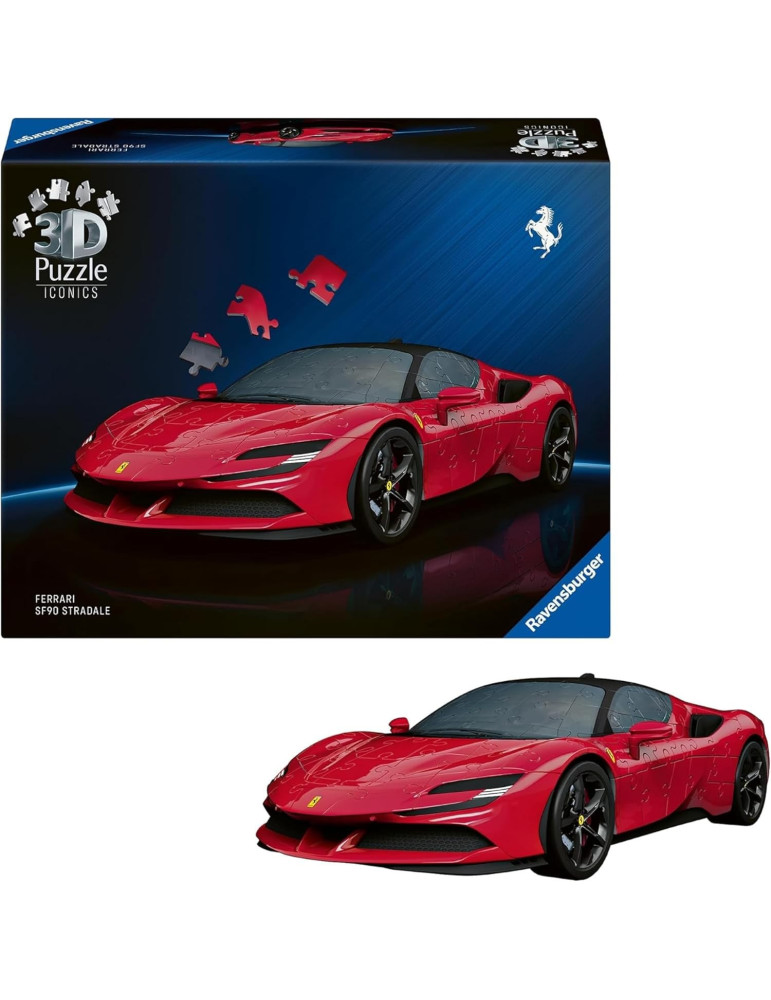 Ravensburger 08041. Puzzle 3D Iconics de Ferrari SF90 Stradale. 163 piezas