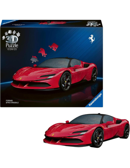 Ravensburger 08041. Puzzle 3D Iconics de Ferrari SF90 Stradale. 163 piezas