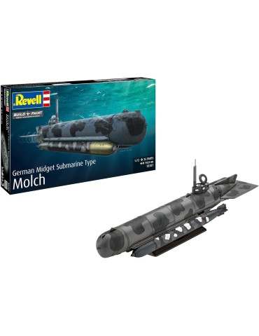 Revell 05187. Kit de maqueta de plástico Submarino Alemán Tipo Molch. Escala 1/72