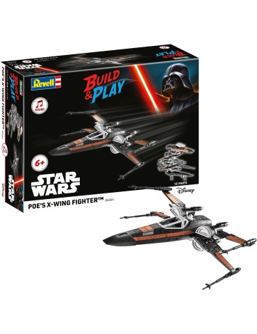 Revell 06564. Kit de maqueta Build and play Star Wars de plástico Poe's X-Wing Fighter. Escala 1/78