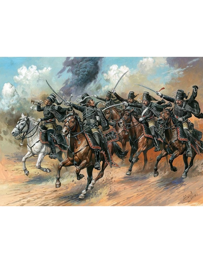 Zvezda 8079. Kit de maqueta de plástico de Black Hussars of Frederick The Great. Escala 1/72